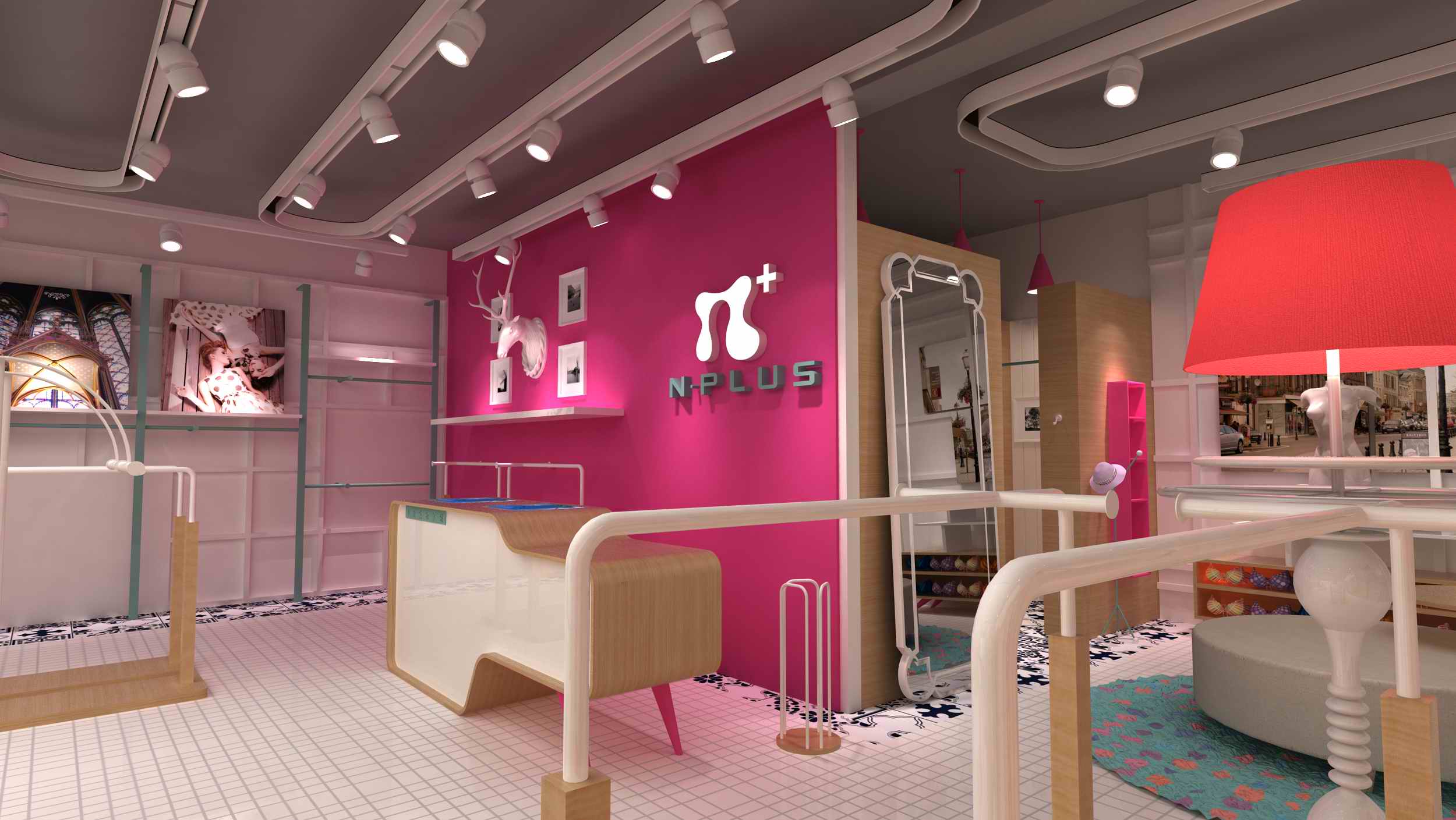 内衣店展柜展示设计N次方效果图(图2) 内衣店展柜展示设计N次方效果图(图2)