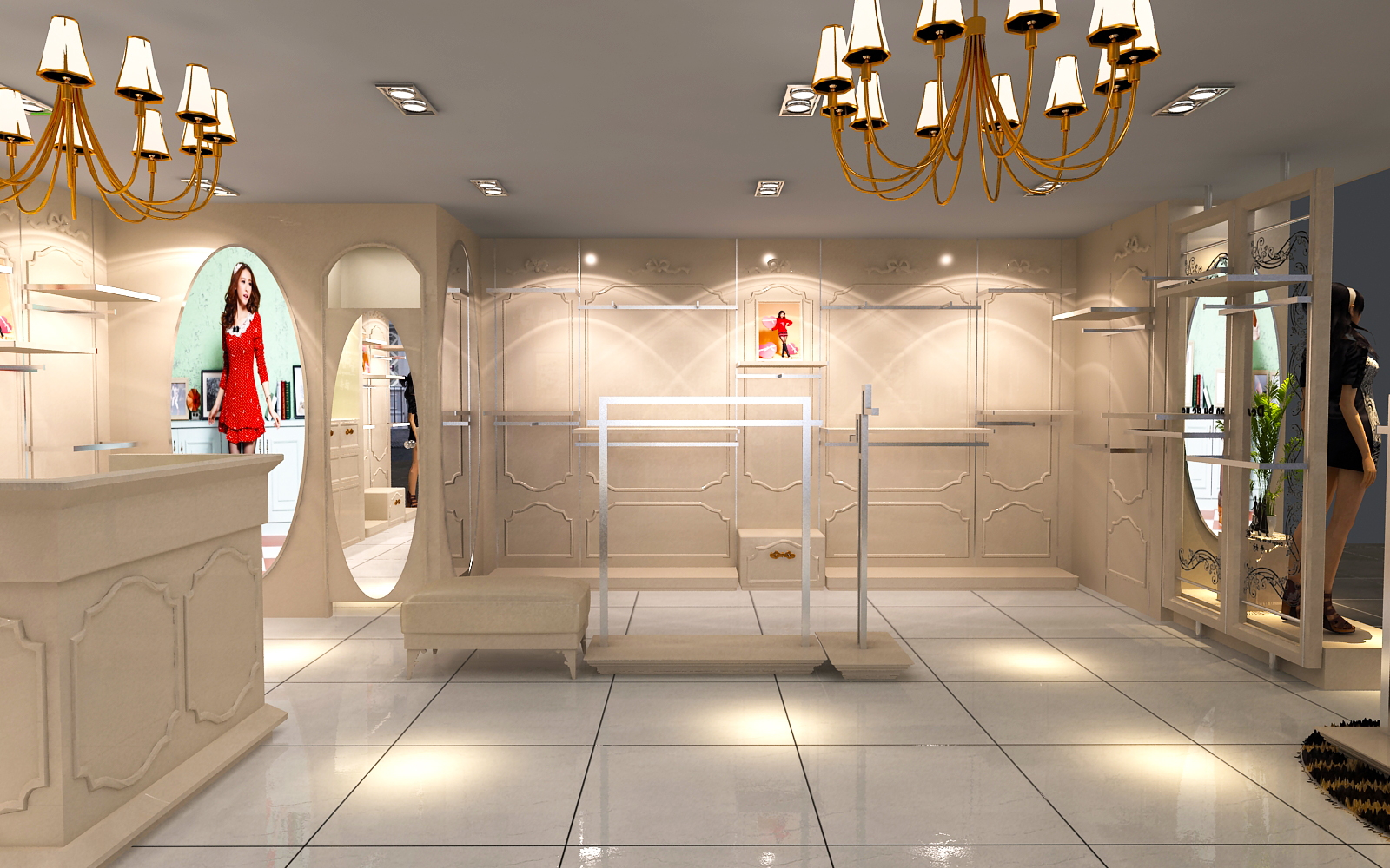 嫣然.秀坊展柜设计装修图(图2) 嫣然.秀坊展柜设计装修图(图2)