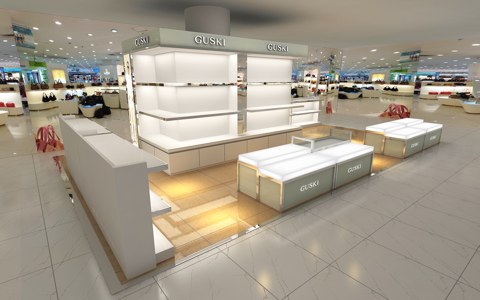 广东古士旗服饰展柜方案(图1)