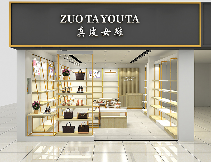 真皮女鞋展柜方案(图1)